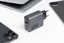 Caricabatterie da viaggio Forcell F-Energy GaN con 2 prese USB C e USB A - 4 A 65 W con funzione PD e Quick Charge 4.0