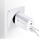 Der FORCELL F-ENERGY GaN TFK-TC-65WPD ist ein kompakter und leistungsstarker Reiseladegerät mit moderner GaN-Technologie. Er bietet zwei USB-C-Anschlüsse und einen USB-A-Anschluss, unterstützt Power Delivery (PD) und Quick Charge 4.0 (QC4.0) für schnelles Laden mit bis zu 65 Watt. Ideal für unterwegs, kompatibel mit vielen Geräten und in einem eleganten Weiß gehalten.