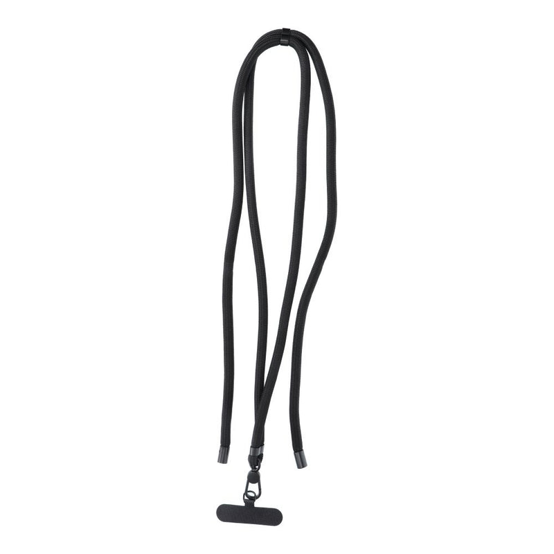 Entdecken Sie die multifunktionale Handykette SWING: 165 cm langes, verstellbares Dacron-Seil, in verschiedenen Farben. Ideal für Smartphones und mobile Lautsprecher – sicher und stilvoll!