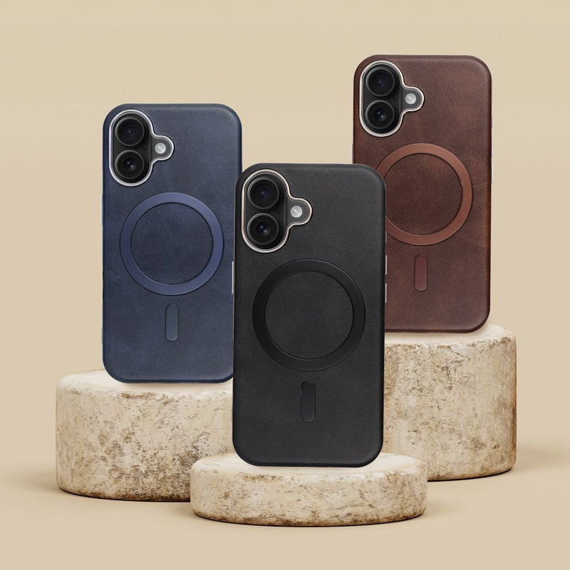 Schützen Sie Ihr Apple iPhone 14 stilvoll mit dem Gentleman Mag Cover! Perfekt für MagSafe, bietet robusten Schutz und ein elegantes Design aus öko-freundlichem PU-Leder. Ideal für stilbewusste iPhone-Nutzer.