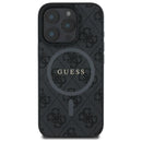 Maximieren Sie den Schutz und Stil Ihres iPhone 16 Pro Max mit der Guess 4G Ring Classic Logo MagSafe Schutzhülle. Robuster Schutz, elegantes Design und umweltfreundliches Leder mit 4G-Muster bieten Ihrem Smartphone Prestige und Sicherheit. Ideal für Stilbewusste!