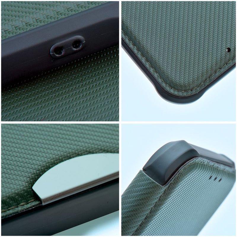 Schützen Sie Ihr Samsung Galaxy A56 mit dem Razor Book Case: elegant, robust, mit Magnetverschluss und extra Kamera-Schutz. Ideal für Kreditkarten und Notizen. Stylishes Carbon-Design für optimalen Handy-Schutz.