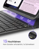 Inateck Super-leichte Tastatur-Hülle für iPad Air 11-Zoll (M3/M2, 2025/2024), iPad Air 10,9-Zoll (5/4), iPad 10. Gen, iPad Pro 11-Zoll (4/3/2/1), schwarz, deutsch
