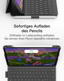 Inateck Super-leichte Tastatur-Hülle für iPad Air 11-Zoll (M3/M2, 2025/2024), iPad Air 10,9-Zoll (5/4), iPad 10. Gen, iPad Pro 11-Zoll (4/3/2/1), schwarz, deutsch