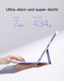 Inateck Super-leichte Tastatur-Hülle für iPad Air 11-Zoll (M3/M2, 2025/2024), iPad Air 10,9-Zoll (5/4), iPad 10. Gen, iPad Pro 11-Zoll (4/3/2/1), schwarz, deutsch