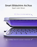 Inateck Super-leichte Tastatur-Hülle für iPad Air 11-Zoll (M3/M2, 2025/2024), iPad Air 10,9-Zoll (5/4), iPad 10. Gen, iPad Pro 11-Zoll (4/3/2/1), schwarz, deutsch