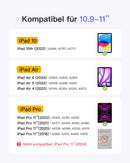 Inateck Super-leichte Tastatur-Hülle für iPad Air 11-Zoll (M3/M2, 2025/2024), iPad Air 10,9-Zoll (5/4), iPad 10. Gen, iPad Pro 11-Zoll (4/3/2/1), schwarz, deutsch