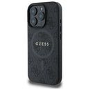 Maximieren Sie den Schutz und Stil Ihres iPhone 16 Pro Max mit der Guess 4G Ring Classic Logo MagSafe Schutzhülle. Robuster Schutz, elegantes Design und umweltfreundliches Leder mit 4G-Muster bieten Ihrem Smartphone Prestige und Sicherheit. Ideal für Stilbewusste!
