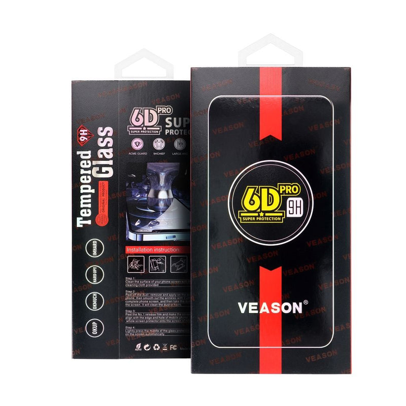 Upgrade your Samsung Galaxy A35/A55 with the ultimate screen protection. The VEASON 6D Tempered Glass offers a robust shield with 9H hardness, safeguarding your device's display from scratches and impacts. The sleek black frame complements your phone, ensuring full coverage and a seamless fit. Installation is a breeze with the included guide. Keep your screen pristine with VEASON's 6D Panzerglas.