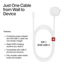 30W USB-C Schnellladekabel mit integriertem Netzteil
