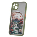 Eine stilvolle Handytasche für das Samsung Galaxy A54 5G in leuchtendem Grün. Mit einem kunstvollen Design, das von einer malerischen Landschaft inspiriert ist, bietet sie nicht nur Schutz, sondern auch einen einzigartigen Look. Ideal für modebewusste Nutzer!