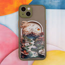 Eine stilvolle Handytasche für das Samsung Galaxy A54 5G in leuchtendem Grün. Mit einem kunstvollen Design, das von einer malerischen Landschaft inspiriert ist, bietet sie nicht nur Schutz, sondern auch einen einzigartigen Look. Ideal für modebewusste Nutzer!