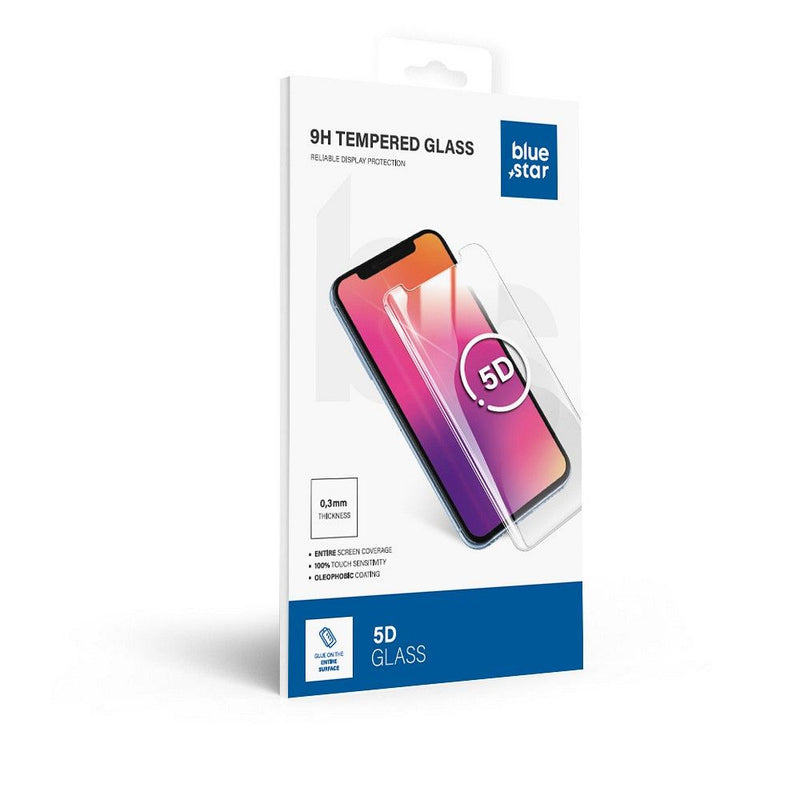 Bewahren Sie Ihr Samsung Galaxy S22 Ultra mit dem 5D Panzerglas von Blue Star sicher auf. Diese robuste Schutzfolie bietet dank 9H Härtegrad optimalen Schutz vor Kratzern und Stößen und garantiert mit ihrer Öl-abweisenden Beschichtung klare Sicht und Touchsensitivität. Die Montage ist einfach und das Ergebnis sieht in elegantem Schwarz stilvoll aus.