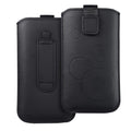 Entdecken Sie die Forcell Deko Universal Tasche für Mobiltelefone: elegant, aus Öko-Leder, mit Klettverschluss und Wildleder-Innenfutter für optimalen Schutz. Verfügbar in Schwarz, perfekt für diverse Modelle (133 x 78 mm).