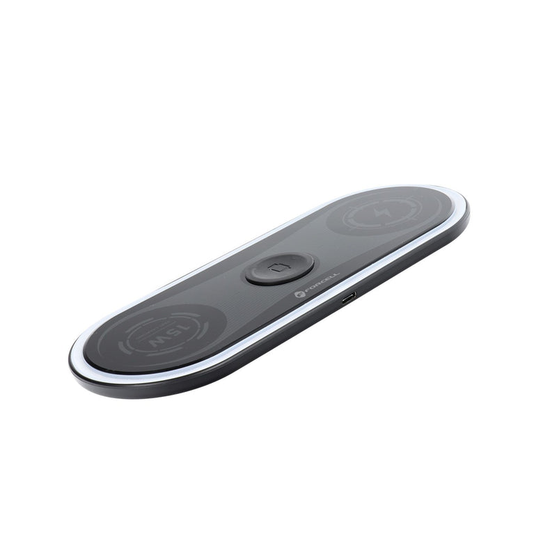 Optimieren Sie Ihren Ladevorgang mit dem Forcell F-ENERGY Ellipse 3-in-1 Wireless Charger! Perfekt für Apple-Produkte, ermöglicht das 15W Gerät schnelles Laden von iPhone, Apple Watch & AirPods. Stilvoll, sicher und platzsparend.