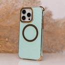 Entdecke die Circle Glam Mag Hülle für dein Apple iPhone 14 Pro! Mit elegantem metallic Finish, robustem TPU-Material und starker MagSafe-Kompatibilität bietet sie perfekten Schutz und Stil. Ideale Kombination aus Design und Funktionalität für deinen Alltag!
