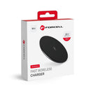 Forcell's induktives Schnellladepad QC 15W bietet 15W Quick Charge™ für Qi-Geräte. Schnelles, sicheres Aufladen, kompaktes Design ideal für Reisen. Ideal für effizientes Laden!