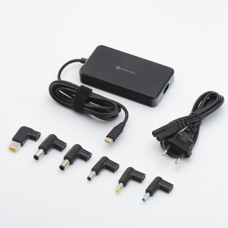 Universal-Laptop-Ladegerät 65 W (6 Adapter) – schwarz
