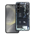 Optimalen Schutz & Stil für Ihr Samsung Galaxy S24: Entdecken Sie die TECH Hülle mit innovativem Design, das das Innere nachahmt. Gehärtetes Glas auf der Rückseite sorgt für robuste Eleganz. Perfekter Kameraprotektor und erhöhter Rand bieten Sicherheit gegen Stürze.