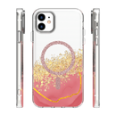 Schutzhülle für das Apple iPhone 11 in einem eleganten Rosa-Ton mit glitzernden Akzenten. Perfekt, um Ihr Smartphone stilvoll zu schützen und gleichzeitig einen Hauch von Glamour zu verleihen. Robust und funktional, ideal für den täglichen Gebrauch.