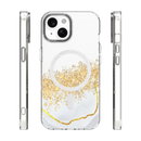 Die elegante Schutzhülle für das Apple iPhone 13 und iPhone 14 in Weiß verbindet Stil und Funktionalität. Mit ihrem glitzernden Design und robustem Material bietet sie optimalen Schutz und verleiht Ihrem Smartphone einen Hauch von Glamour. Perfekt für den Alltag!