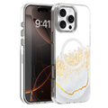 Die elegante Schutzhülle für das Apple iPhone 16 Pro in Weiß kombiniert stilvolles Design mit optimalem Schutz. Mit ihren glitzernden Akzenten und einer schlanken Passform bietet sie nicht nur Sicherheit vor Kratzern und Stößen, sondern hebt auch die Ästhetik deines Geräts hervor. Ideal für alle, die Funktionalität und Stil vereinen möchten.