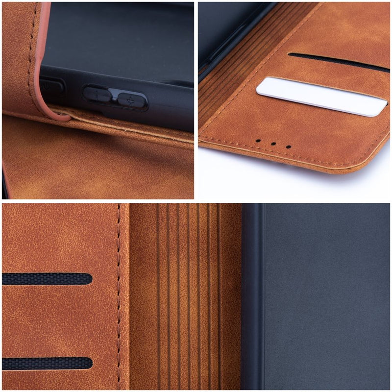 Optimieren Sie Ihr Samsung Galaxy A56 mit dem TENDER Holster aus Kunstleder. Es bietet Rundumschutz, magnetische Verschlussklappe und praktische Fächer für Unterlagen und Bargeld. Ideal zum Filme schauen in TV-Stand-Position!