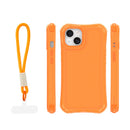 Die orange Schutzhülle für das Apple iPhone 14 bietet nicht nur stylischen Schutz, sondern auch eine angenehme Griffigkeit. Mit ihrem auffälligen Design und dem praktischen Anhänger ist sie ideal für den Alltag. Schütze dein Gerät stilvoll und sicher!