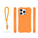 Schutzhülle für das Apple iPhone 15 Pro in auffälligem Orange: Diese robuste Hülle bietet optimalen Schutz und verleiht deinem Gerät einen stylischen Look. Mit dem praktischen Anhänger lässt sich das Handy bequem transportieren. Ideal für alle, die Funktionalität mit trendigem Design kombinieren möchten!