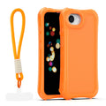 Schutzhülle für das Apple iPhone 16e / iPhone 17e in lebhaftem Orange bietet optimalen Schutz und ein stylisches Design. Mit einem praktischen Trageband ausgestattet, sorgt sie für Sicherheit und Komfort im Alltag. Ideal für alle, die ihr Handy sicher und modisch zugleich halten möchten.