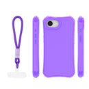 Schutzhülle für das Apple iPhone 16e/17e in Violett: Diese stylische und robuste Hülle schützt Ihr Smartphone effektiv vor Stößen und Kratzern. Mit einem praktischen Trageband ausgestattet, bietet sie zusätzlichen Komfort. Setzen Sie ein modisches Statement und sichern Sie gleichzeitig Ihr Gerät!