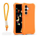 Schützen Sie Ihr Samsung Galaxy S24 oder S25 stilvoll mit dieser leuchtend orangefarbenen Handytasche. Sie bietet nicht nur einen sicheren Halt, sondern setzt auch einen fashionbewussten Akzent. Mit einem praktischen Trageband ist Ihr Smartphone immer griffbereit!