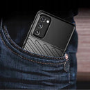Entdecken Sie robusten Schutz für Ihr Samsung Galaxy S20 FE / S20 FE 5G mit dem THUNDER Case in eleganter schwarzer Ausführung. Die strapazierfähige Schutzhülle bewahrt Ihr Smartphone vor Stößen und Kratzern und bietet dank des strukturierten Designs zusätzlichen Grip für sicheres Handling im Alltag.