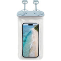 Die blaue Schutzhülle schützt dein Handy zuverlässig vor Wasser und Sand, perfekt für einen Tag am Strand. Dank des transparenten Materials bleibt der Bildschirm gut sichtbar, während du alle Funktionen nutzen kannst. Ideal für Abenteuer im Freien!