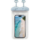 Die blaue Schutzhülle schützt dein Handy zuverlässig vor Wasser und Sand, perfekt für einen Tag am Strand. Dank des transparenten Materials bleibt der Bildschirm gut sichtbar, während du alle Funktionen nutzen kannst. Ideal für Abenteuer im Freien!
