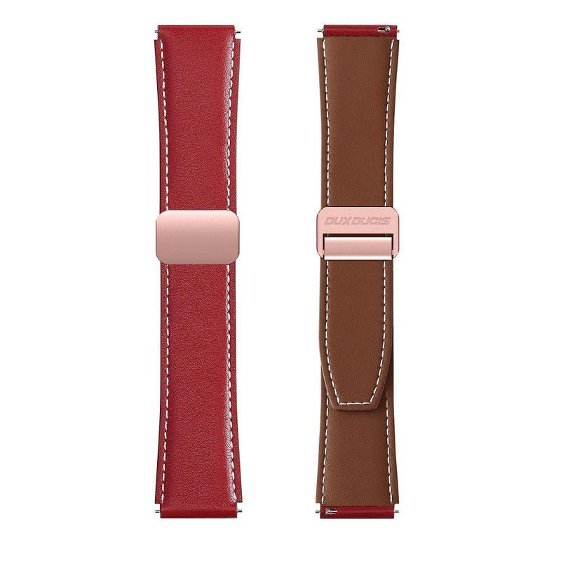 Verleihen Sie Ihrer Apple Watch mit dem DUX DUCIS strap YA in Rot einen Hauch von Eleganz. Dieses hochwertige Echtlederarmband ist kompatibel mit den Apple Watch Größen 42, 44, 45 und 49 mm, bietet einen bequemen Sitz und verleiht jedem Outfit einen edlen Touch.