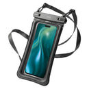 Schutzhülle in Schwarz – ideal für den sicheren Transport Ihres Smartphones. Diese wasserfeste Hülle schützt vor Feuchtigkeit und Schmutz und bietet zusätzlichen Komfort durch die verstellbaren Träger. Perfekt für Outdoor-Aktivitäten und Reisen!