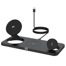 Der Forcell F-Energy 3in1 MagNetix Charger bietet eine praktische Lösung für das drahtlose Aufladen von Geräten. Mit einer Leistung von 20,5W unterstützt er Qi2 und MagSafe und eignet sich ideal für Smartphones, Smartwatches und AirPods. Das elegante schwarze Design ergänzt jede Umgebung, während die integrierte Uhr praktische Funktionalität bietet. Ein modernes Must-Have für technikaffine Nutzer!