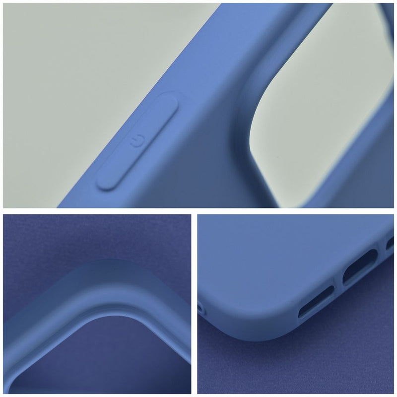 Eleganter Schutz: Diese iPhone 13 Schutzhülle in mattem Blau bietet schlankes Design und robuste Sicherheit. Bewahren Sie Ihr Smartphone mit Stil vor Kratzern und Stößen.