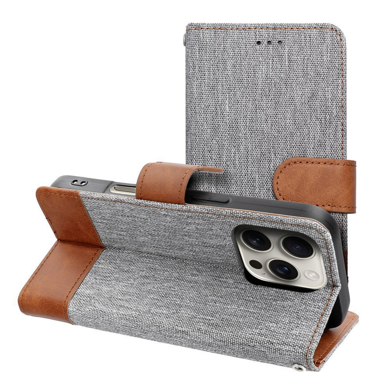Entdecken Sie die Jeans Book Hülle für das Apple iPhone 16 Pro: Einzigartiges Denim-Design mit praktischen Kartenfächern und robustem Schutz. Ideal für stilbewusste iPhone-Nutzer!