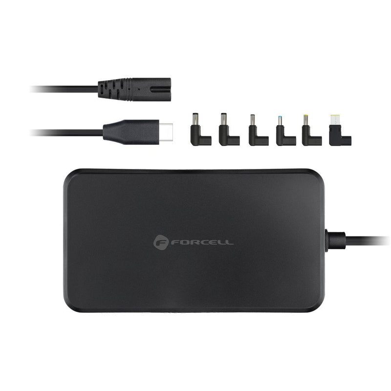 Universal-Laptop-Ladegerät 65 W (6 Adapter) – schwarz