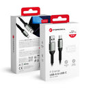 Kaufen Sie jetzt das USB TYP-A to TYP-C Kabel 3m 66W für schnelles und sicheres Laden! Ideal für Smartphones und Laptops, robust dank Nylongewebe, unterstützt Fast-Charging.