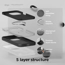 Elago MAGNETIC SILICONE CASE für 17e/16e - Schwarz