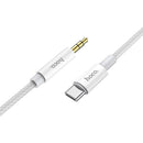 Kaufen Sie das HOCO UPA19 3,5 mm auf USB-C Kabel, 1m für eine zuverlässige Audioverbindung! Ideal für MP3, Kopfhörer, Autoradio & mehr. Nylon & TPE für Langlebigkeit.