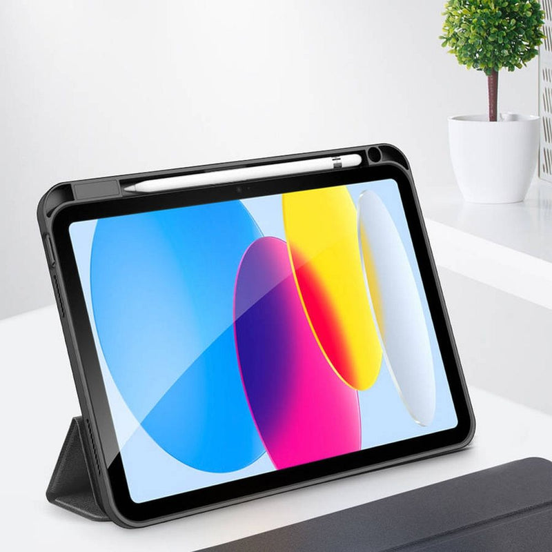 Kaufen Sie die Dux Ducis Domo Hülle für das iPad 10.9 2022. Perfekter Schutz, elegantes Design & Stifthalter. Ideal für Business und Freizeit. Schützt effektiv vor Kratzern und Stößen.