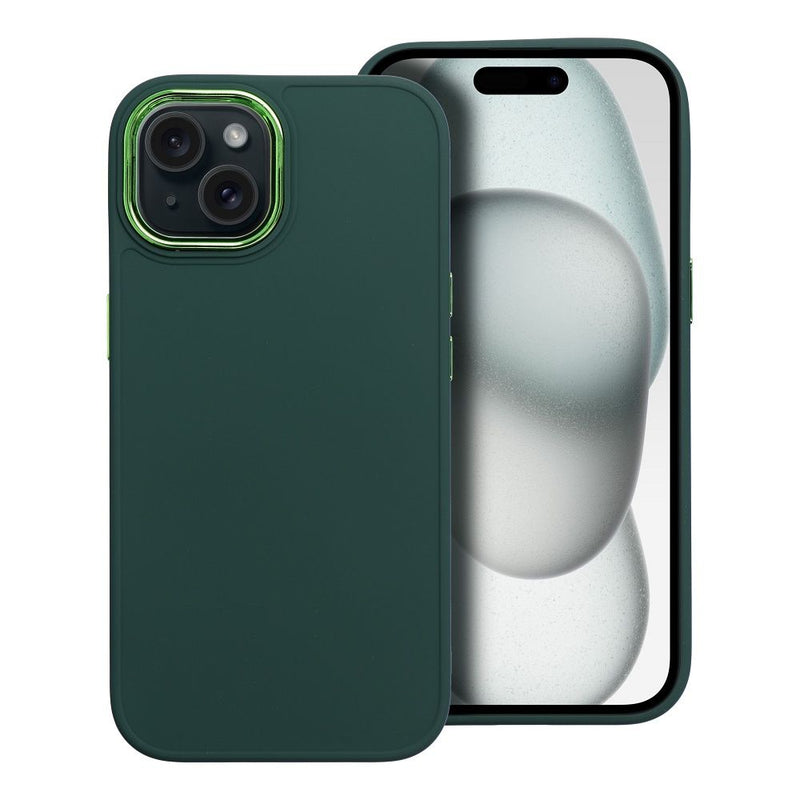 Schützen Sie Ihr Apple iPhone 15 mit dem Frame Case – stilvoll und effektiv. Verstärkte Kanten, weiches TPU Material und eine erhöhte Rahmung bieten optimalen Schutz. Elegantes, mattes Design für modernen Look. Ideal für iPhone 15.