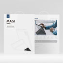 Die Schutzhülle DUX MAGI Case in elegantem Schwarz bietet robusten Schutz und funktionalen Komfort für das iPad Air 6. Mit integriertem Stifthalter ist Ihr Eingabestift stets griffbereit und sicher verstaut.