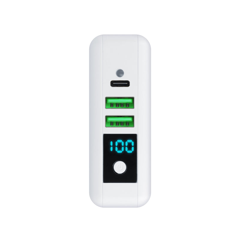 Entdecken Sie den Multi Reiselader 6 in 1 – Ihr perfekter Reisebegleiter! Mit einer 8000-mAh-Powerbank, USB- und USB-C-Anschlüssen sowie kabellosem Laden. Ideal für weltweite Reisen durch austauschbare Stecker. Bleiben Sie überall geladen!