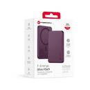 Die Forcell F-Energy Slim F5K9 Powerbank in weinrot bietet mit 5000 mAh eine leistungsstarke und tragbare Ladestation. Dank der Unterstützung für MagSafe, QC4.0 und PD3.0 lädt sie Geräte effizient mit bis zu 15W. Ideal für unterwegs, um Smartphone und andere Geräte schnell und zuverlässig mit Energie zu versorgen.