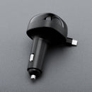 Autolader Forcell F-Energy Alu USB-C + USB-A mit ausziehbarem USB-C Kabel, PD QC4.0 SFC2.0 3A 75 W schwarz